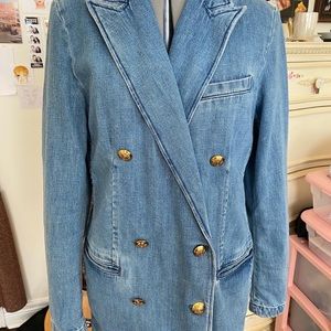 Shearling coat and Denim blazer